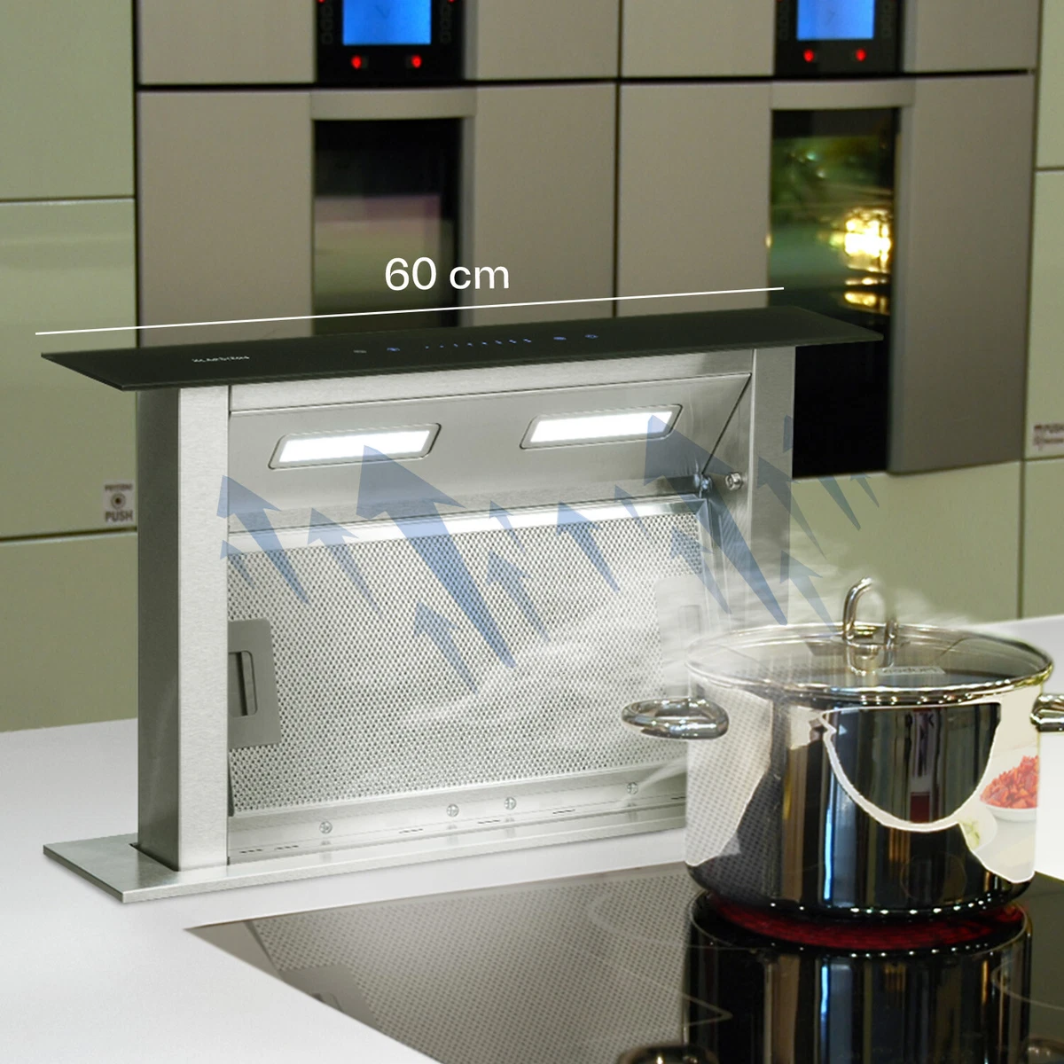 Kochfeld Dunstabzug Downdraft 60 cm 430m³/h Dunstabzugshaube 
