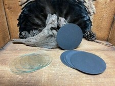 5- 3.5" Black Slate Surfaces & 5- 3" Glass Sound Boards Turkey Call Supplies