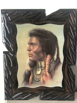 Bill Hampton s Framed Vintage  Oh Great Spirit  Portrait