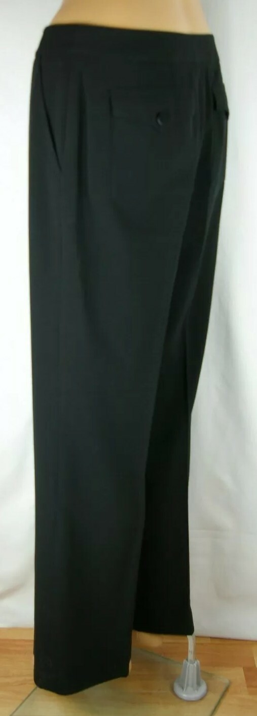 Grace Elements Solid Black Flat Front Polyester B… - image 4