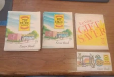 Vintage Top Value TV Trading Stamps Saver Books 6 Full 6 Empty + Stamps