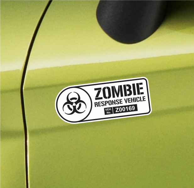 Zombie Walking Scary Dead Vinyl Decal 12" Sticker - Foto 6