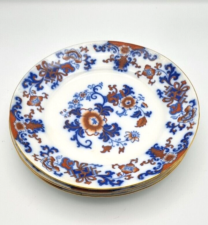 Royal Doulton Nankin Dinner Plates Antique Burslem Plates Polychrome