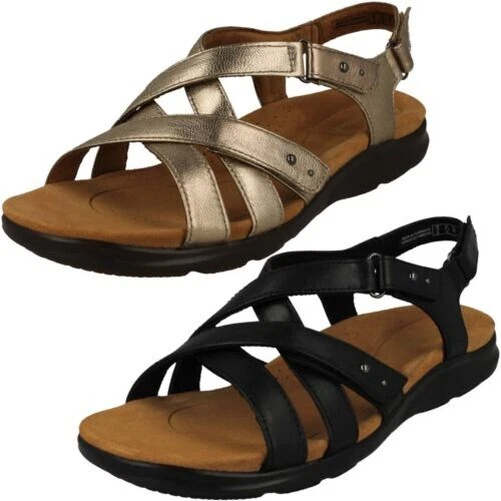 Sandali Casual Strappy Incrociati Dettagliati Per Signora Clarks Kitly Go