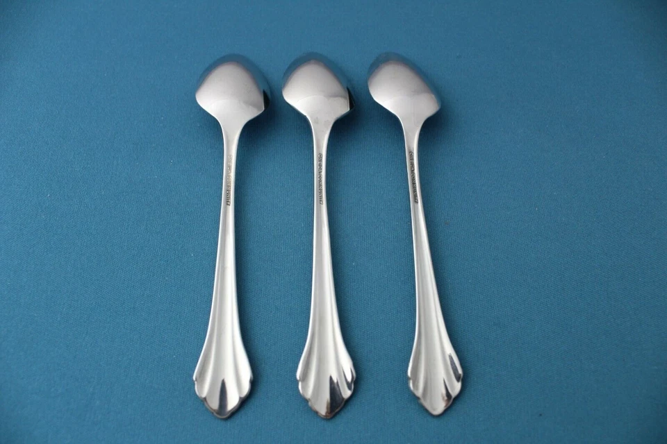 3 cucharas de pomelo naranja fruta Oneida Community CLARETTE acero inoxidable 5 7/8" Foto 4 de 4