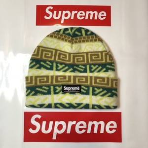 supreme brushed pattern beanie