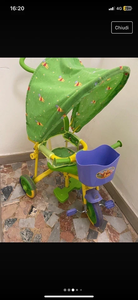 bicicletta tre ruote bimbi - Immagine 3 di 4