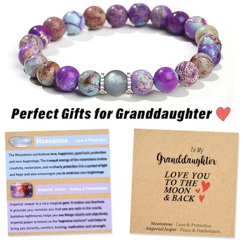 Granddaughter Birthday Gifts Cards Teen Girl Gifts Imperial Jasper-5.9 inch - Picture 3 of 8