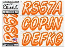 STIFFIE Whipline WL25 Boat PWC Numbers Decal Registration SEA-DOO WHITE ORANGE