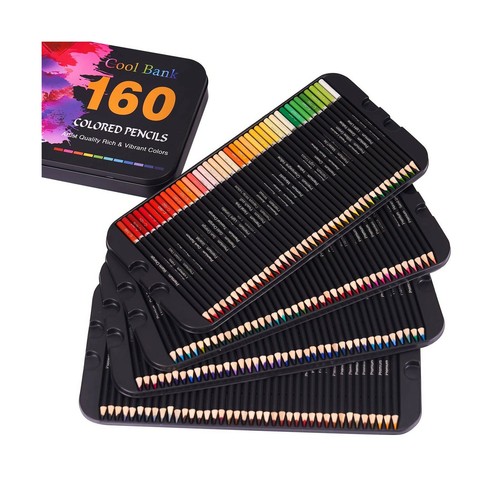 COOL BANK 160 Professional Artist Pencils Set Coloring Books Sketching Shading - Picture 5 of 7