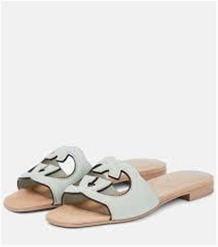 Gucci Interlocking GG Monogram Cutout Flat Slide Sandals Mules Shoes $750 - Picture 2 of 24