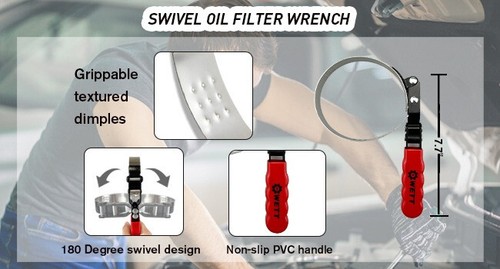Swivel Oil Filter Wrench Set Standard Adjustable Removal Tools Kit Plier Sockets - Picture 13 of 24