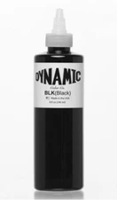 DYNAMIC BLACK Tattoo Ink 8-oz Bottle Lining Shading Tribal Dark Blackest 