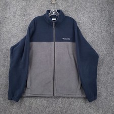 Columbia Jacket Mens 2XL XXL Gray Steens Mountain 2.0 Full Zip Fleece Outdoor