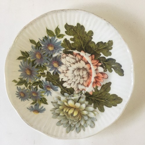 Queen's Rosina China Co Saucer Flower Dahlia Cornflower Floral Made England - Picture 9 of 16