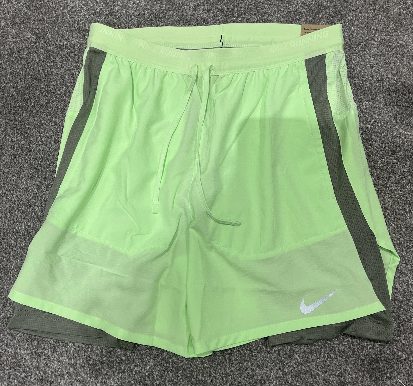 Nike Stride Dri-FIT 5" Hybrid 2 In 1 Running Shorts - DM4757 376 - Small (S)