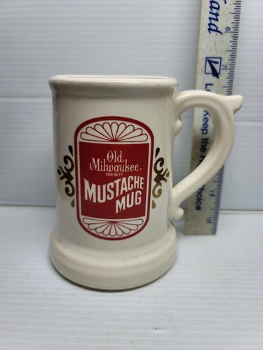 Vintage McCoy Pottery Old Milwaukee Mustache Mug Flawless