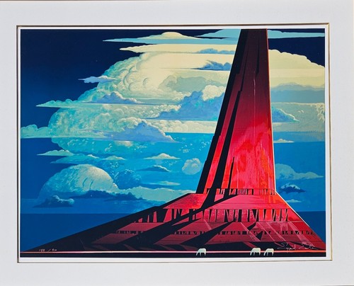 Eyvind Earle Silent Thunder FRAMED horse nature Desert Monument art HAND SIGNED - 第 3/9 張圖片
