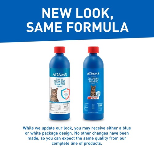 Adams FLOH & ZECKEN REINIGENDES SHAMPOO für KATZEN tötet Flöhe Floheier Zecken & Läuse - Bild 2 von 7