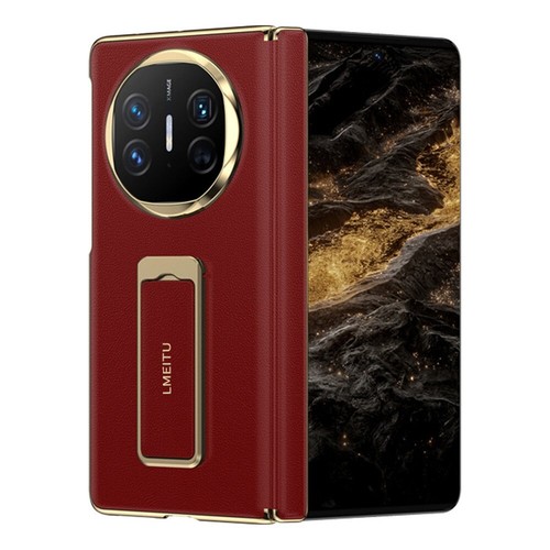 Premium Cowhide Leather Hinge Back Case For Huawei Mate X6 X5 X3 Bracket Cover - 第 19/21 張圖片