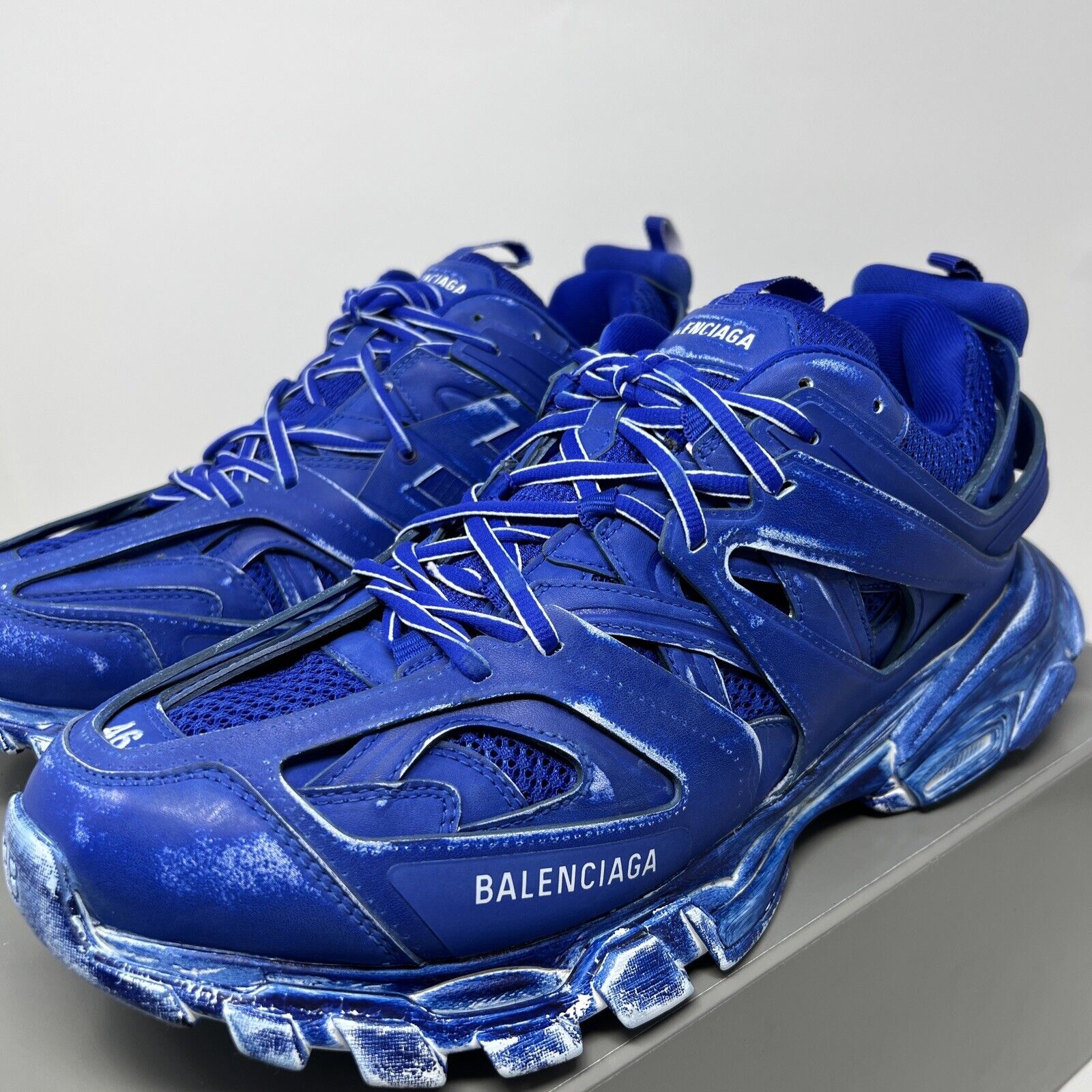 Balenciaga Track Men's Sneakers Size 46 EU/ 13 US Distressed Faded Blue
