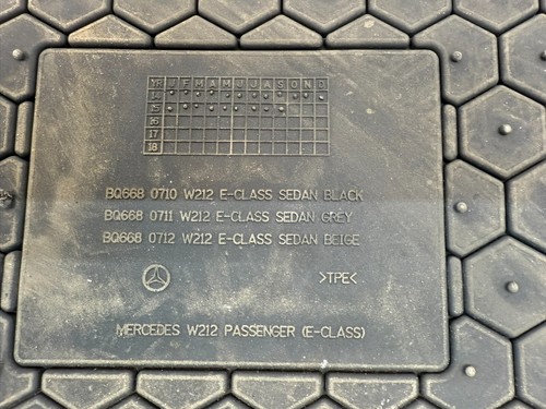 2016 MERCEDES E350 W212 SEDAN OEM ALL WEATHER RUBBER FLOOR MATS BLACK - Picture 10 of 11