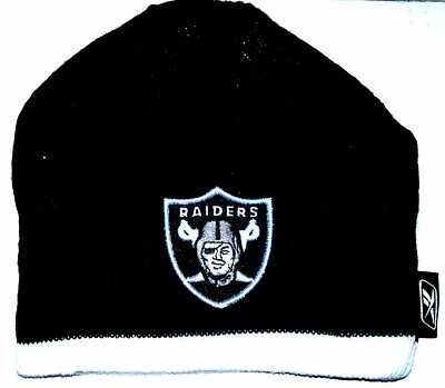 Las Vegas Raiders Black Knit Beanie Hat NewBorn Size Cuffless Winter Cap NEW NFL
