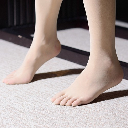 Women Crotchles Ultra Sheer 5 Five Toes Gloves Pantyhose Silky Tights Stockings - Picture 20 of 27