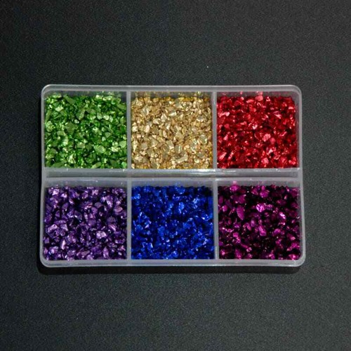 Nail Gravel Glass Ornament Metal Color Nail Beauty Color LCD Stone Broken Sand - Picture 8 of 39
