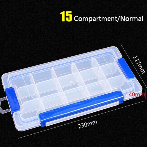 Plastic Storage Box 15 24 Compartment lattice Detachable Tool Part Box Case - Picture 7 of 10