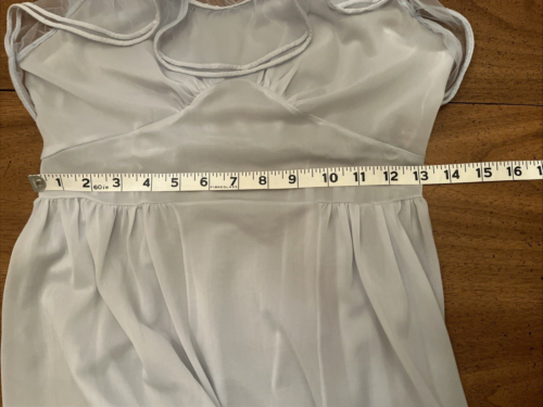 Beautiful Vintage ROGERS Women's Sheer Blue Goddess Long Nightgown Sz. 34 Small - Picture 15 of 15