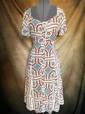 Maeve Anthropologie Dress Womens Dress 6 Praslin Lion Floral White Button Up