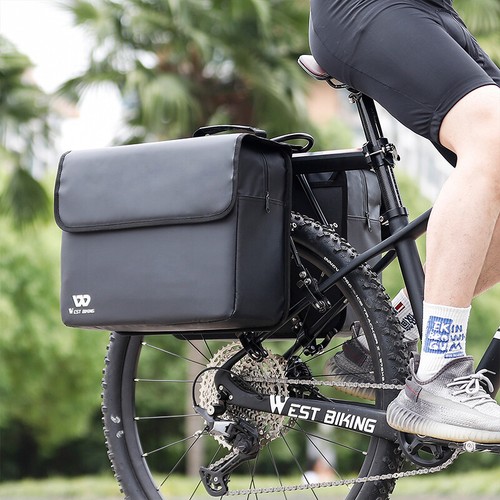 WEST BIKING Waterproof Bike Double Panniers Bag Bicycle Rear Rack Pack Trunk Bag - Picture 47 of 53