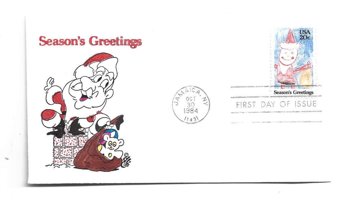 2108 Santa Christmas 1984 Animated by Ellis FDC | eBay