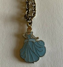 Disney Cinderella Blue dress Silver tone Necklace