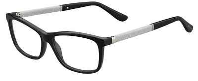 New JIMMY CHOO Reading Eyeglasses JC167 FA3 52-14 Black & Silver Frames Readers