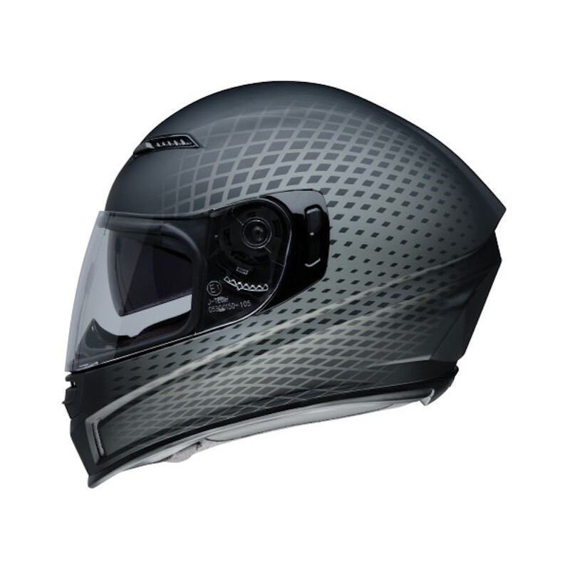 Z1R Jackal Waveform Gray Motorcycle Helmet with Internal Sun