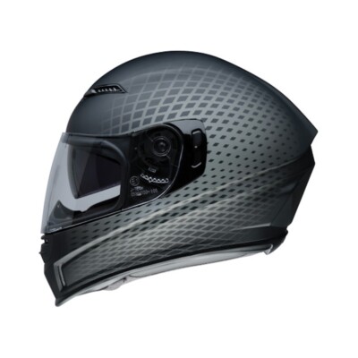 Z1R Jackal Waveform Gray Motorcycle Helmet with Internal Sun