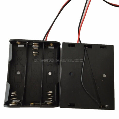 5PCS Plastic Battery Storage Case Box Holder For 3 X AA 3xAA 4.5V with wire lead