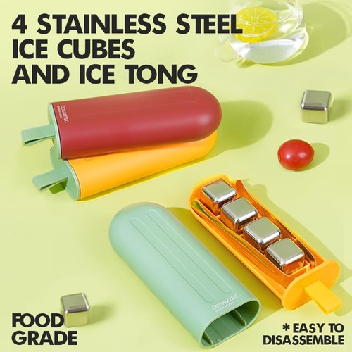 4 packs Stainless Steel Ice Cubes for Beverages Whisky Chilling Stones Reusab... - Picture 2 of 6