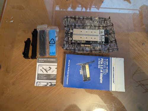 M.2 NVMe SATA 80mm SSD PCIe 3.0 x4 Adapter with Heat Sink - Afbeelding 2 van 3