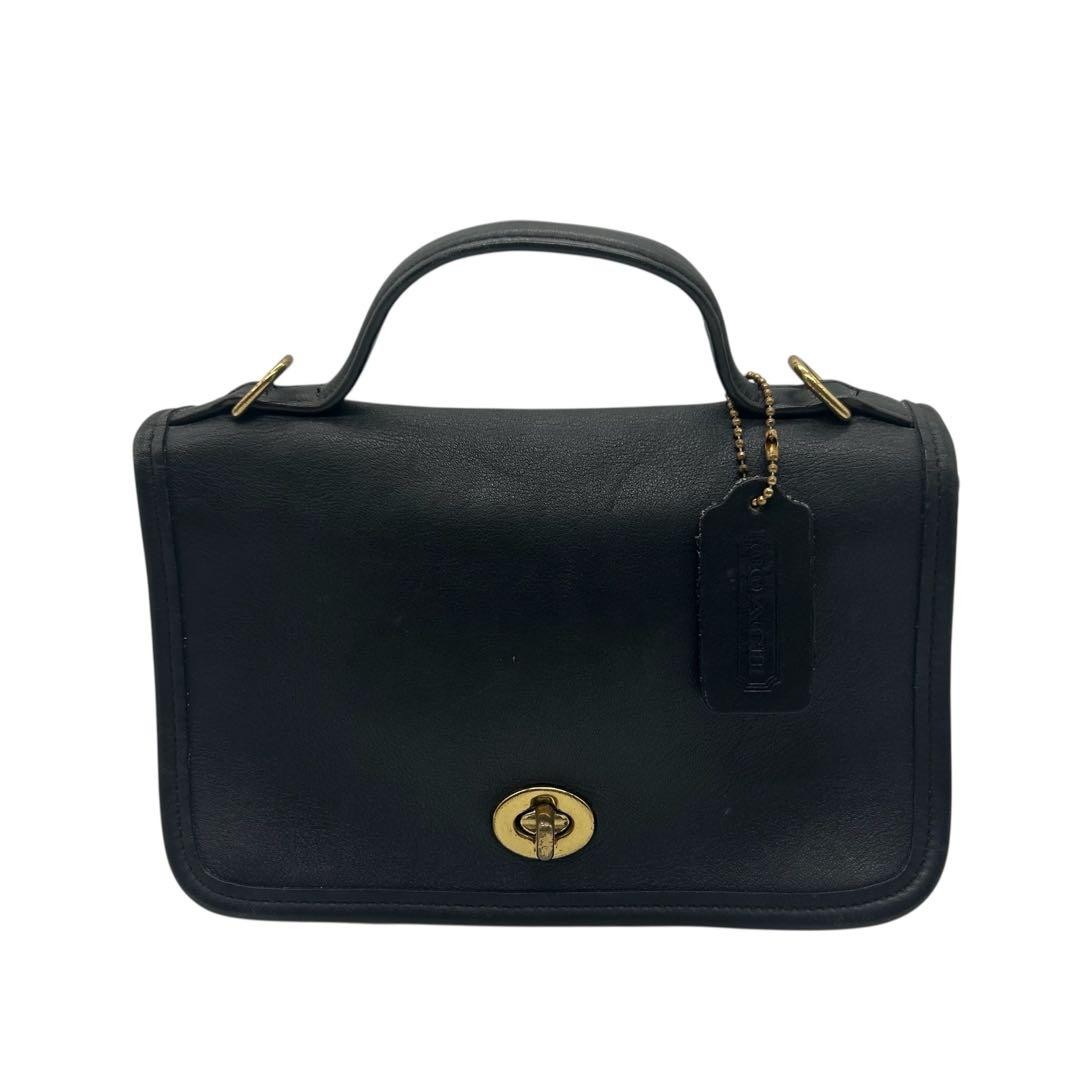 Vintage Coach 9924 Casino Crossbody Shoulder Bag Black Leather Made in USA thumbnail 2