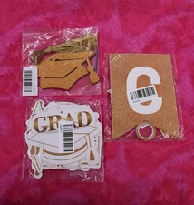Gold Graduation Banner Decor