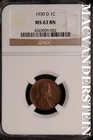1930-D Lincoln Wheat Cent-NGC MS 63 Brown Choice Gem BU No Reserve #SLK918