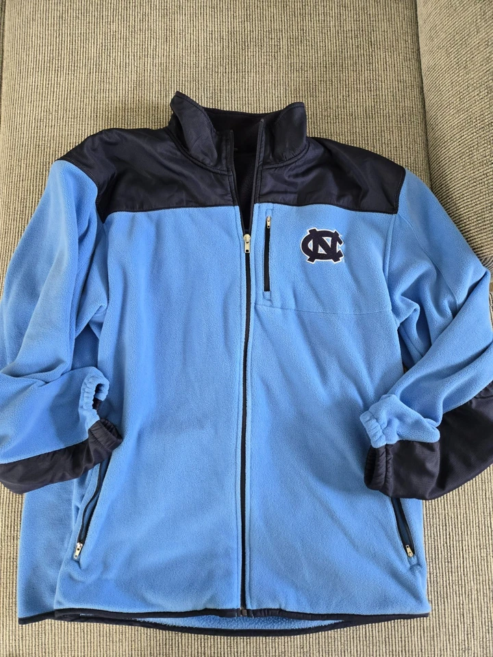 UNC North Carolina Jacket -Men's Blue Full Zip Coat Jacket Large Tarheel - Image 2 of 4