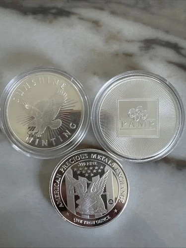 3 - 1 oz Silver Rounds, .999 Fine Silver 3oz silver lot