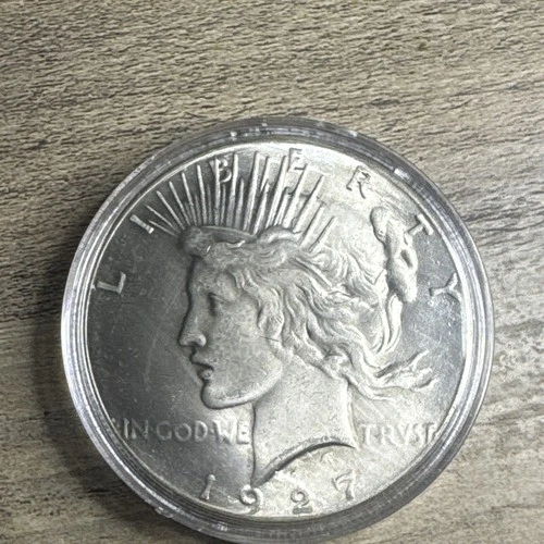 1927-S $1 Peace Silver Dollar 90% Fine Siler, Beautiful Luster