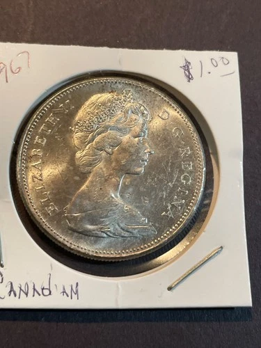 1967 canadian silver dollar AU