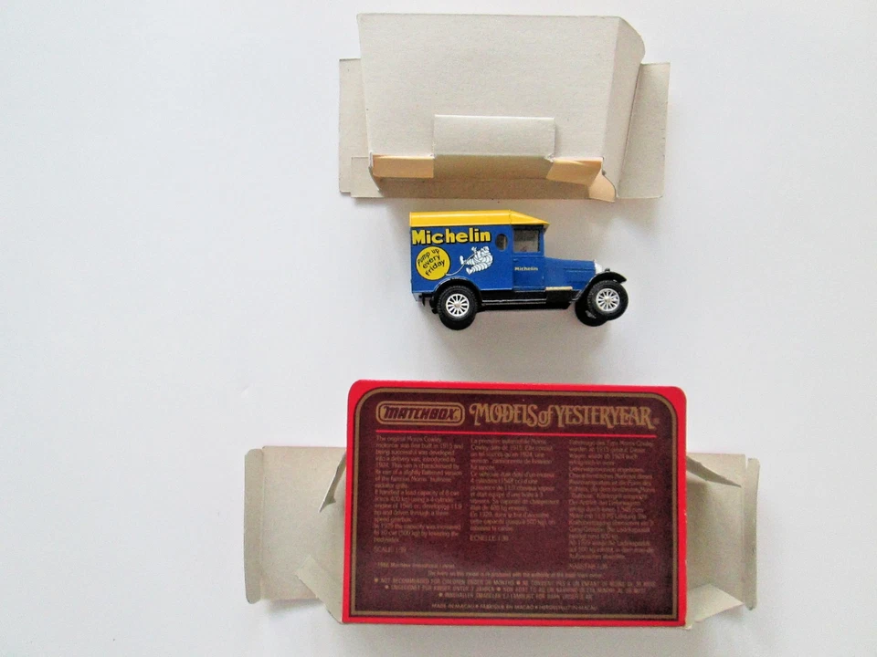 Matchbox Models of Yesteryear Y-19 1929 MORRIS Cowley Van MICHELIN mit BOX - Bild 2 von 2