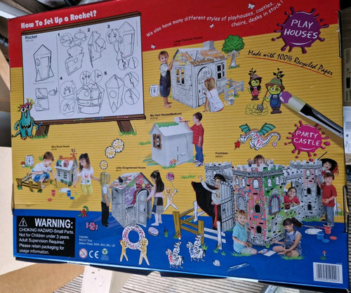 Ricco Kids 3D My Rocket Corrugated Paper for Craft Colouring Height Approx 1.2m - Picture 2 of 2